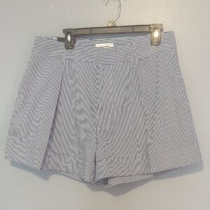 NWT Banana Republic Blue and White Stripe shorts Pockets Faux Seersucker 14
